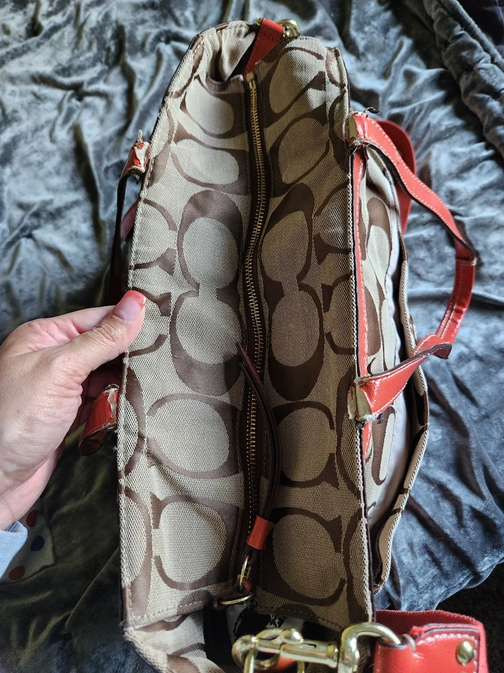 Rehab -Coach Lurex Signature Canvas Xlarge Tote